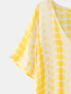 Tie Dye Plaid Print V-neck Plus Size Long Dress For Women -Zanzea Shop 9a7382e2 17b4 4b7e 9858 4b88849495aa