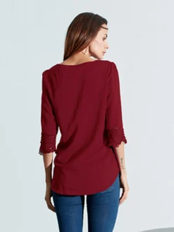 Sexy V Neck Lace Crochet 3/4 Sleeve Slim Blouse For Women 14 Sexy V Neck Lace Crochet 3/4 Sleeve Slim Blouse For Women -Zanzea Shop 9b5f2d9a 2051 40bc bf08 0bf41d6de60d