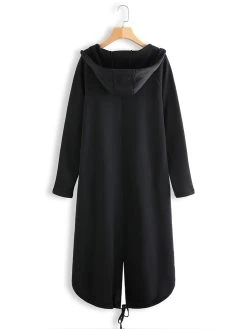 Women Zipper Long Sleeve Irregular Hem Hooded Coat -Zanzea Shop 9c68bb83 57d5 46ce a8aa 5ce6e77f327f