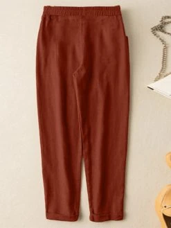 Solid Pocket Elastic Waist Casual Harem Pants For Women -Zanzea Shop 9c73d479 1ad2 47d9 ad1a 96b86d8063f6