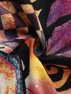 Graffiti Print O-neck Plus Size Loose Dress -Zanzea Shop 9d297f07 e444 43f9 b07a 8d19c8cb7e20