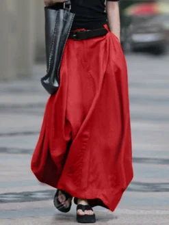 Casual Solid Color Loose Elastic Waist Plus Size Skirt -Zanzea Shop 9e5aaf30 1ca5 405d a6fb 5d4d5af5fe73