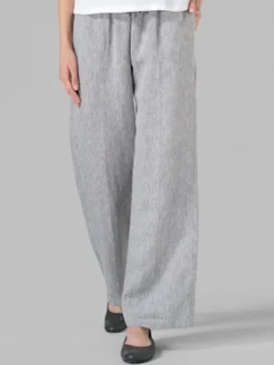 Solid Color Elastic Waist Drawstring Plus Size Casual Pants -Zanzea Shop 9f3ebb02 b470 4d5c 97eb 76a8df0e7b3e