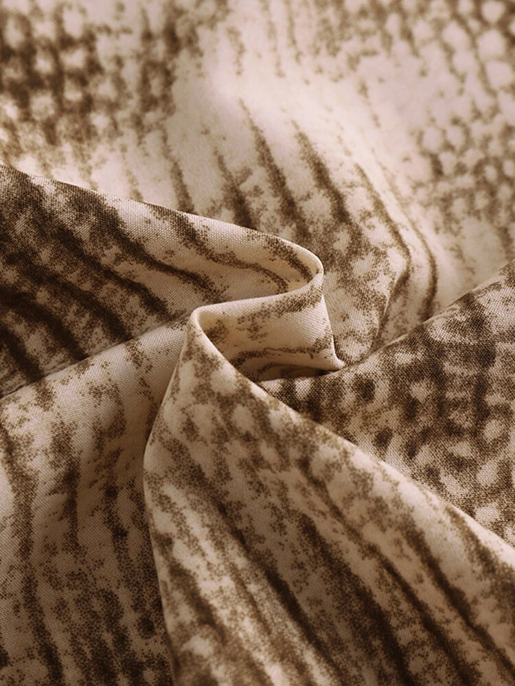 Women Snake Skin Print Long Sleeve Lapel Shirt 9 Women Snake Skin Print Long Sleeve Lapel Shirt - Image 9