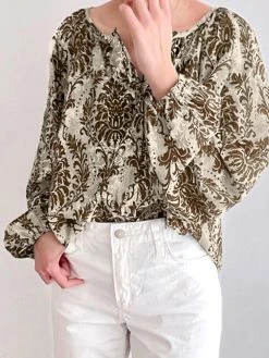 Allover Flower Print Button Long Sleeve Blouse -Zanzea Shop a09eeeb7 3fdd 40ca b8b6 f75ae7988508