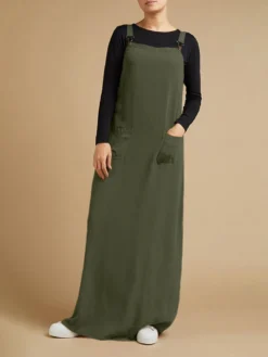 Solid Sleeveless Pocket Casual Dress For Women -Zanzea Shop a1637c1f 0e05 4077 b21d af19380b2b45