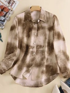 Women Snake Skin Print Long Sleeve Lapel Shirt 11 Women Snake Skin Print Long Sleeve Lapel Shirt -Zanzea Shop a1a603b0 9129 457e 95c2 bf6712413729