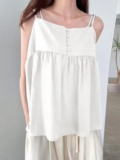 Women Solid Button Detail Cotton Casual Spaghetti Strap Cami 13 Women Solid Button Detail Cotton Casual Spaghetti Strap Cami -Zanzea Shop a3c1decc c18f 4926 b836 511dfa6b6166