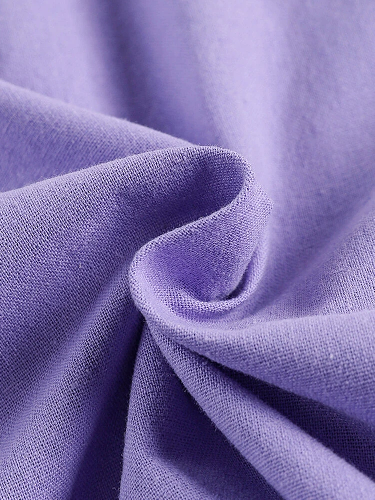 Women Solid Tie Spaghetti Strap Cotton Casual Dress 9 Women Solid Tie Spaghetti Strap Cotton Casual Dress - Image 9