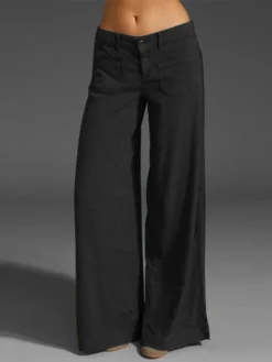 Casual Solid Color Pockets Plus Size Pants For Women -Zanzea Shop a76b898b 7a98 44c1 834b b8be7602b02c