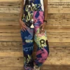 Print Strap Sleeveless Plus Size Jumpsuit With Pockets
