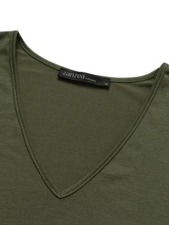 Solid Pocket Loose Long Sleeve V-neck Two Pieces Suit -Zanzea Shop a7e37247 63f4 46f5 9e65 ea188c6fe1d1