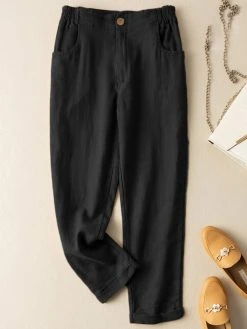 Solid Pocket Elastic Waist Casual Harem Pants For Women -Zanzea Shop a8ac81ed ad99 4920 a3c8 b7edfa48d964