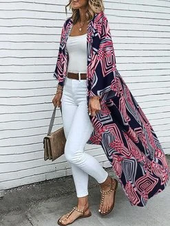 Bohemian Geo Print Loose Long Sleeve Open Front Kimono -Zanzea Shop a95966ff b22c 47a6 b6b3 f64f1eaa7761