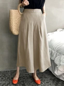 Solid Loose Pocket Elastic Waist Wide Leg Pants 11 Solid Loose Pocket Elastic Waist Wide Leg Pants -Zanzea Shop a9b2f3da 9bb4 44f8 a483 2fdc7b907685
