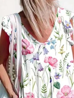 Women Floral Plant Print V-Neck Ruffle Sleeveless Jumpsuit -Zanzea Shop ab458e6a c69d 4465 8e39 073ad775a1ea