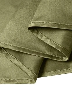 High Waist A-line Solid Satin Pocket Swing Skirt -Zanzea Shop ac3470cc 607d 485e 97b9 8103332ebc97