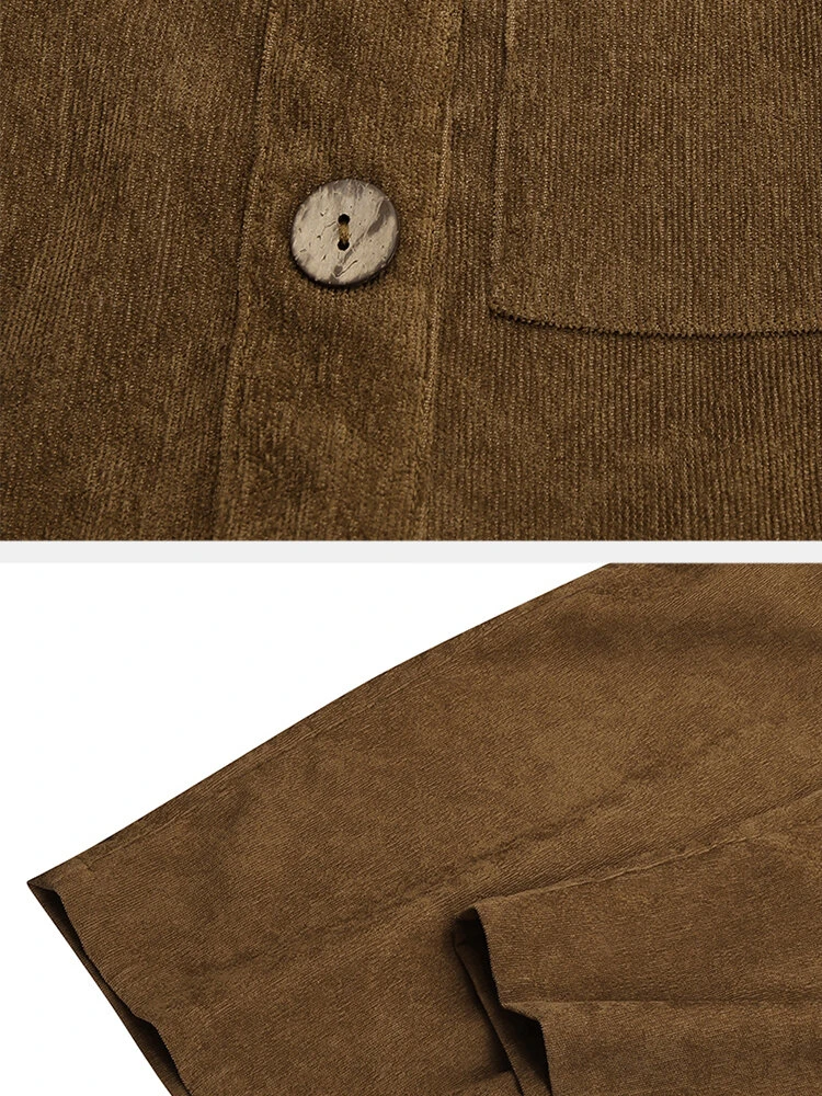 Solid Color Button Pocket Sleeveless Casual Corduroy Jumpsuit For Women 7 Solid Color Button Pocket Sleeveless Casual Corduroy Jumpsuit For Women - Image 7