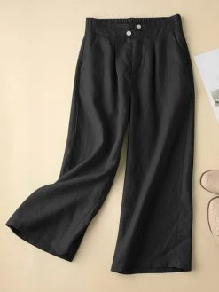 Solid Pocket Zip Front Elastic Waist Straight Leg Pants 10 Solid Pocket Zip Front Elastic Waist Straight Leg Pants -Zanzea Shop ad7d01c9 3553 4ae0 b416 5c96b5205594