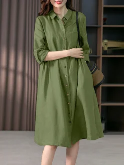 Solid Long Sleeve Pocket Button Vintage Shirt Dress 13 Solid Long Sleeve Pocket Button Vintage Shirt Dress -Zanzea Shop ad95555f 7736 40fa ba99 9b6a45e8891f