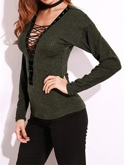 Criss-Cross Long Sleeve V-neck Blouses 15 Criss-Cross Long Sleeve V-neck Blouses -Zanzea Shop add3d15c 2d68 4254 8ed9 4c8222df6547