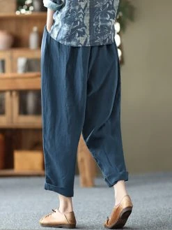 Leisure Solid Cotton Pocket Casual Pants -Zanzea Shop ae9d45d5 e736 4cba bcfa 25abfbaa9571