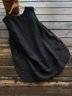 Cotton Solid Color Crew Neck Plus Size Tank Top -Zanzea Shop aefadf37 8352 4d37 9e3b a32da4e2b6ab