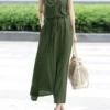 Solid Pocket Sleeveless Drawstring Waist Lapel Dress