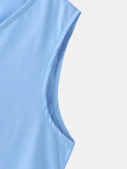 Solid Sleeveless V-neck Plus Size Ruffle Long Dress -Zanzea Shop af7689eb b010 40b0 9415 357026df28c1