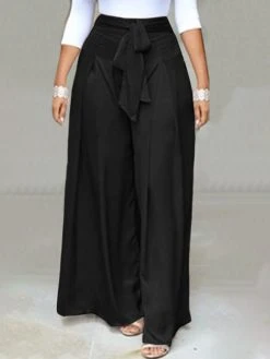 Women Solid Tie Waist Casual Wide Leg Pants With Pocket 5 Women Solid Tie Waist Casual Wide Leg Pants With Pocket -Zanzea Shop b00eaad2 9765 49a4 b3a4 9f047043ea3d