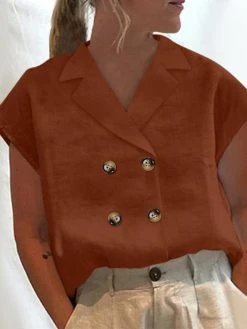 Women Solid Lapel Double Breasted Casual Sleeveless Shirt 8 Women Solid Lapel Double Breasted Casual Sleeveless Shirt -Zanzea Shop b195c6d4 6cfd 4ff8 9645 87175bb7d9f9