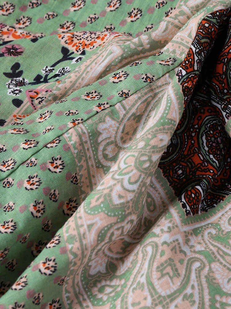 Bohemian Floral Print Beach Summer Plus Size Maxi Dress 10 Bohemian Floral Print Beach Summer Plus Size Maxi Dress - Image 10