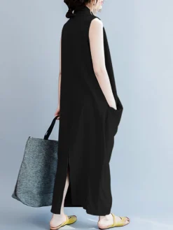 Asymmetrical Sleeveless V-neck Plus Size Long Dress For Women 9 Asymmetrical Sleeveless V-neck Plus Size Long Dress For Women -Zanzea Shop b31f818e 83ea 4fe4 bd3d 331a4d7c1d37