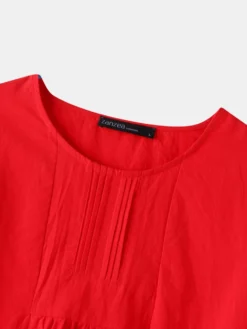 Solid Color O-neck Short Sleeve Plus Size Blouse -Zanzea Shop b3e5f931 03cc 431d addd 7f3e893bbd91