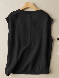 Cartoon Girl Pattern Crew Neck Sleeveless Tank Top -Zanzea Shop b5c5bf57 757b 4686 80c4 603fc1dfab09