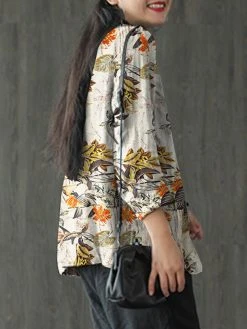 Floral Print Casual Lapel Collar Button Women Loose Blazer -Zanzea Shop b69b4de0 d42a 4680 8b99 080f4fbbbeed
