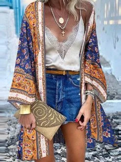 Bohemian Florla Print Long Sleeve Open Front Kimono -Zanzea Shop b7683963 c680 437b afbc a62d045fddf6