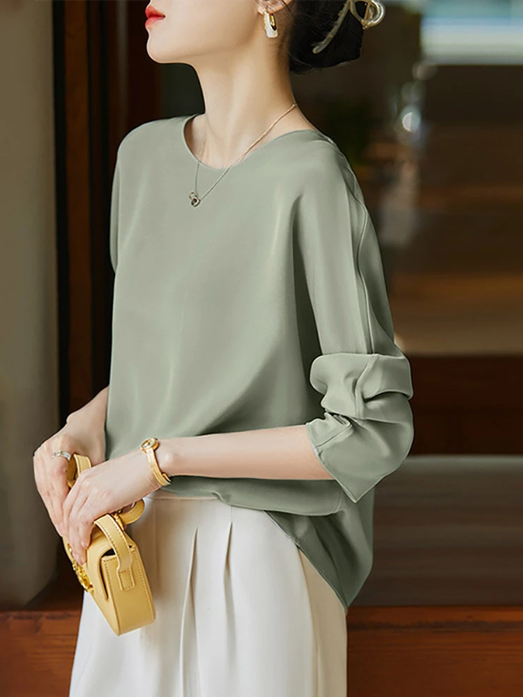 Solid Raglan Sleeve Crew Neck T-shirt For Women 11 Solid Raglan Sleeve Crew Neck T-shirt For Women - Image 11