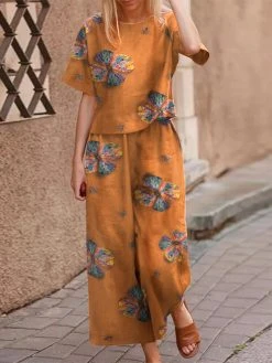 Flower Print Short Sleeve Wide Leg Two Pieces Suit 5 Flower Print Short Sleeve Wide Leg Two Pieces Suit -Zanzea Shop b9566489 0d67 4c12 8ac3 2fb0e0701a85