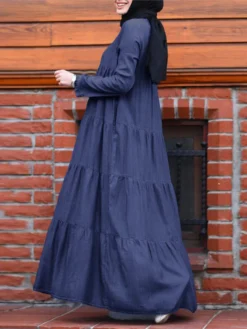 Casual Solid Color Loose Plus Size Maxi Dress With Pockets -Zanzea Shop bc2f21da 6d4f 42a0 9ffd c40c81c1d762