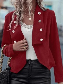 Solid Long Sleeve Lapel Blazer For Women -Zanzea Shop bc4e79b8 5177 4c8d ae0b df127f73aa5a