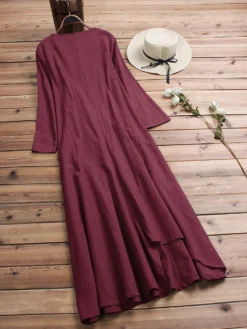 Women Vintage Cotton Tunic Baggy Long Sleeve Maxi Dress 17 Women Vintage Cotton Tunic Baggy Long Sleeve Maxi Dress -Zanzea Shop bd338ba5 bb2a 4ceb a9e2 5fc2e9025f30