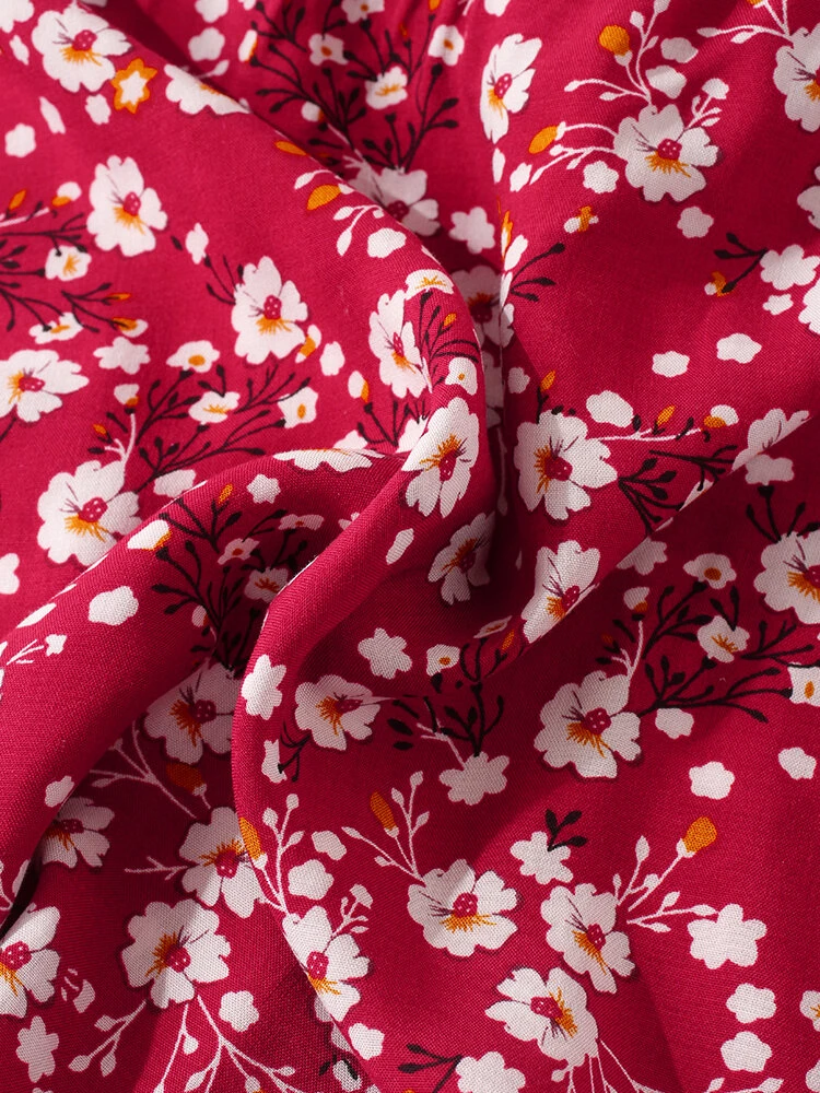 Women Vintage Floral Print O-neck Pocket Long Sleeve Maxi Dress 10 Women Vintage Floral Print O-neck Pocket Long Sleeve Maxi Dress - Image 10