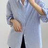 Stripe Pattern Button Front Long Sleeve Lapel Shirt