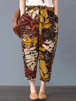 Leaves Print Pocket Loose Vintage Pants For Women 9 Leaves Print Pocket Loose Vintage Pants For Women -Zanzea Shop c654c4bb 4a49 497e 8606 8cf48d4ca33c