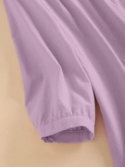 Solid Pocket Button Front Lapel 3/4 Sleeve Loose Blouse -Zanzea Shop c7ad897a c6c9 47ca 8395 67dd31d1eb46