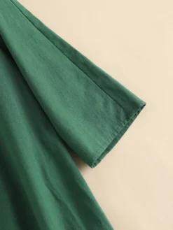 Solid Silt Hem Pocket Keyhole Back Half Sleeve Dress -Zanzea Shop c856e75e 7101 4be0 93f5 2087decc1d65