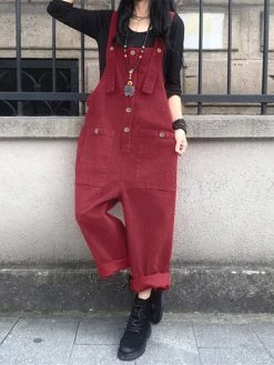 Solid Color Button Pocket Sleeveless Casual Corduroy Jumpsuit For Women 10 Solid Color Button Pocket Sleeveless Casual Corduroy Jumpsuit For Women -Zanzea Shop c90e8ed4 e58d 4cd7 bb31 2372f61ab3c5