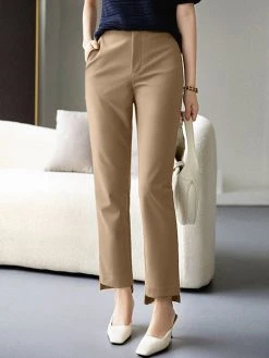 Women Solid Pocket High-low Hem Tailored Pants 15 Women Solid Pocket High-low Hem Tailored Pants -Zanzea Shop c91c2a7c 41e5 4a91 8cd4 7e27ae887bf8