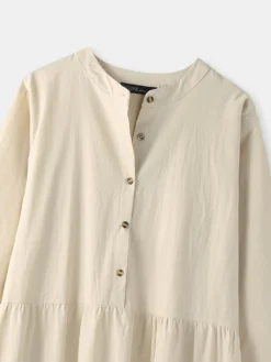 Casual O-neck Long Sleeve Button Plus Size Dress With Pockets -Zanzea Shop c9528272 5b0c 42c8 8d09 4b48de8bdfe0